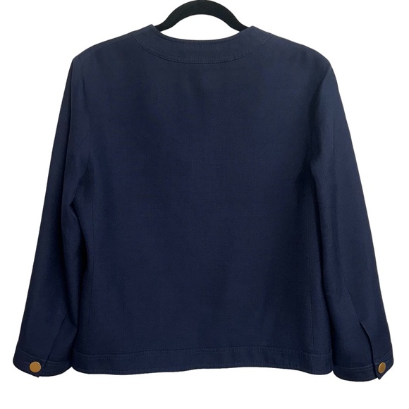 Gucci Uniform Linen Blend Blazer Jacket with Brass Buttons Navy Blue Size EU 44 - Picture 3 of 16